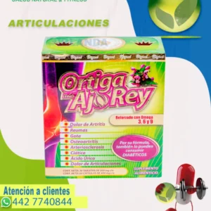 Ortiga más Ajo Rey - Suplemento para Articulaciones Reforzado con Omega 3, 6 y 9