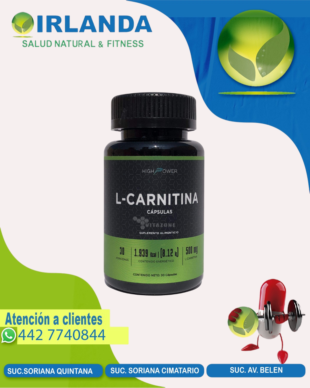 L-Carnitina High Power 30 Cápsulas