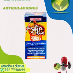 Frasco de Artri Ajo King, suplemento para articulaciones con ajo