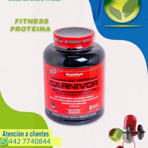 Bote de proteína de carne Carnivor de MuscleMeds sabor chocolate