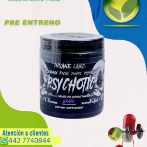 Bote de pre-entreno Psychotic de Insane Labz sabor uva