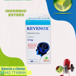 Caja de Revenox con melatonina para un sueño reparador